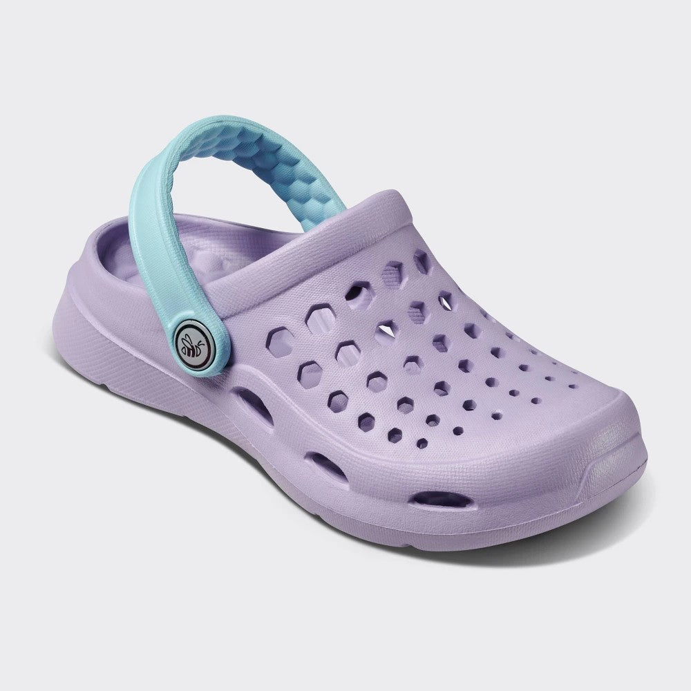 Joybees Dylan girl Clogs Size 1 - Sky Blue/Lilac