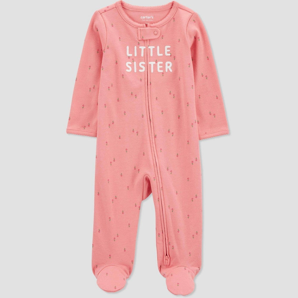 Carter's Floral Little Sister Sleep N' Play Pink 3M girl