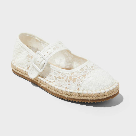 Kids' Madeline Lace Espadrille Mary Jane Flats - Art Class™ Classic Style