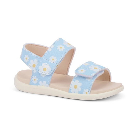 See Kai Run Basics Toddler Jaylen Sandals - Blue 8T: Machine Washable, Hook & Loop Closure, Floral Pattern - Girl