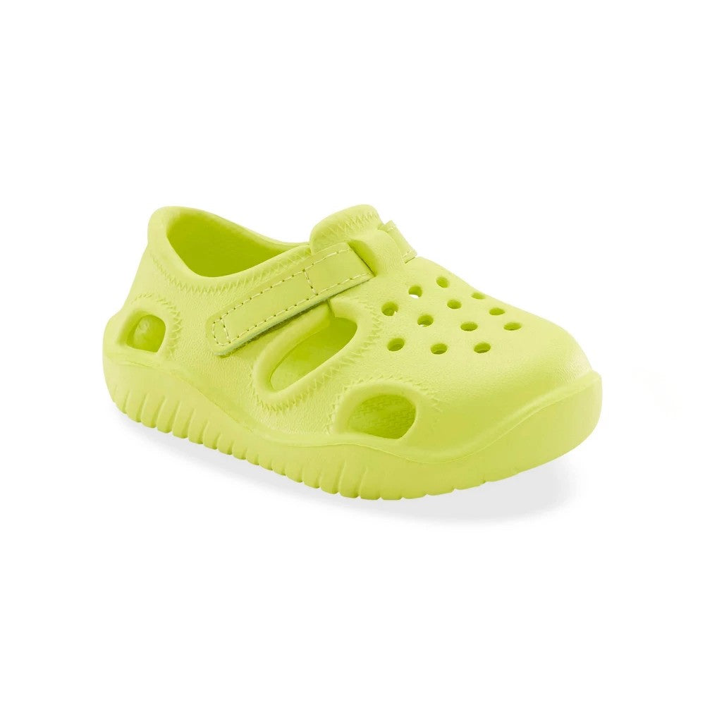Carter's Just One You® Toddler Boys' Toby First Walker Closed Toe Sandals - Lime Green 4: Breathable EVA Upper