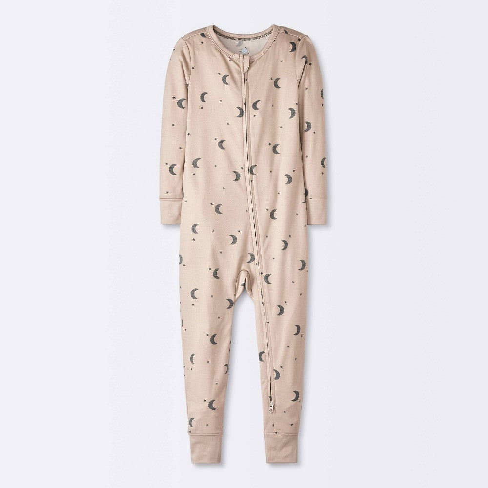 Cloud Island Toddler Union Suit Stars Moon 5T Brown boys