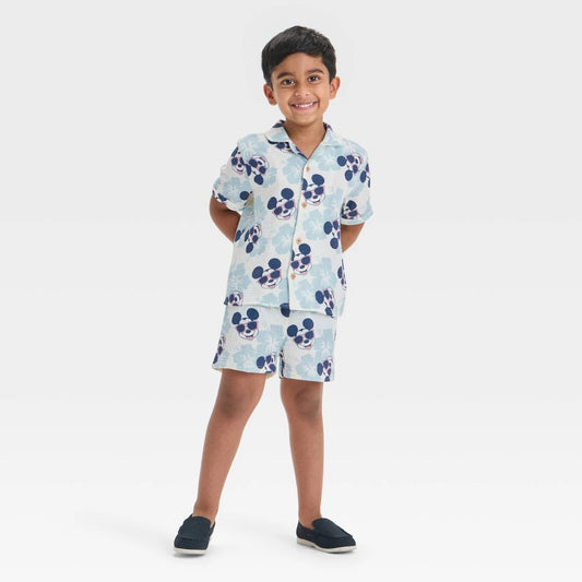 Disney Mickey Mouse 2pc Top & Shorts Set - Blue 2T boys