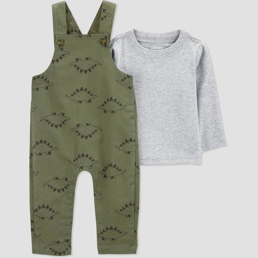 Carter's Just One You® Baby Boys' Dino Overalls Cotton-Polyester Romper