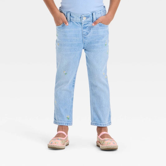 Cat & Jack Cargo Denim Jeans Blue girl 4T