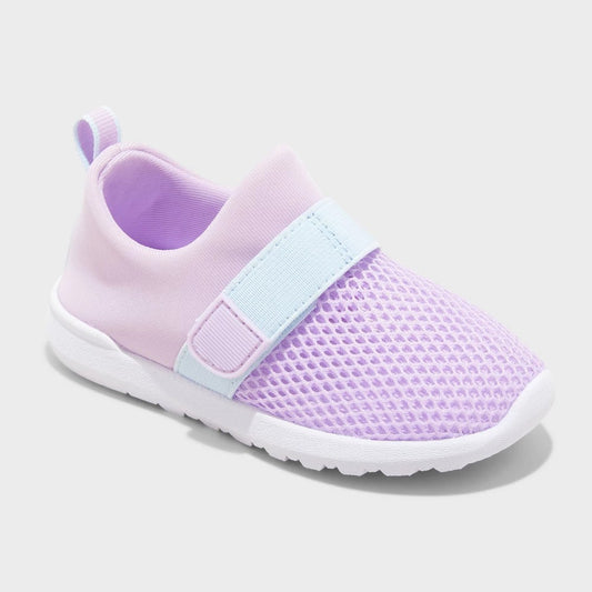Toddler Austen Water Shoes - Cat & Jack™ Purple 6T: Hook and Loop Closure, Recycled Polyester, Non-Marking Outsole - Girl