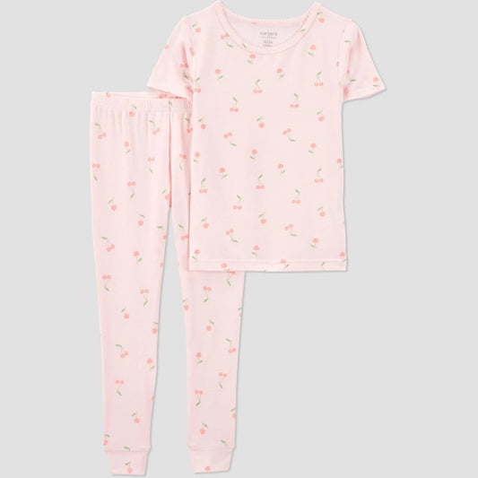 Carter's Toddler Girls' 2pc Cherry Pajamas - Pink 4T