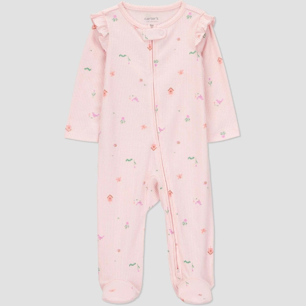 Carter's Baby Girls' Zipper Sleep N' Play Light Pink 9M