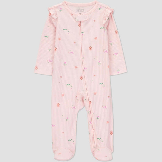 Carter's Baby Girls' Zipper Sleep N' Play Light Pink 9M