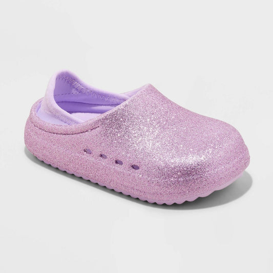 Toddler Rowan Slip-on Clog Shoes - Cat & Jack™ Purple 8T: Cushioned Heel, Non-Marking Outsole - Girl