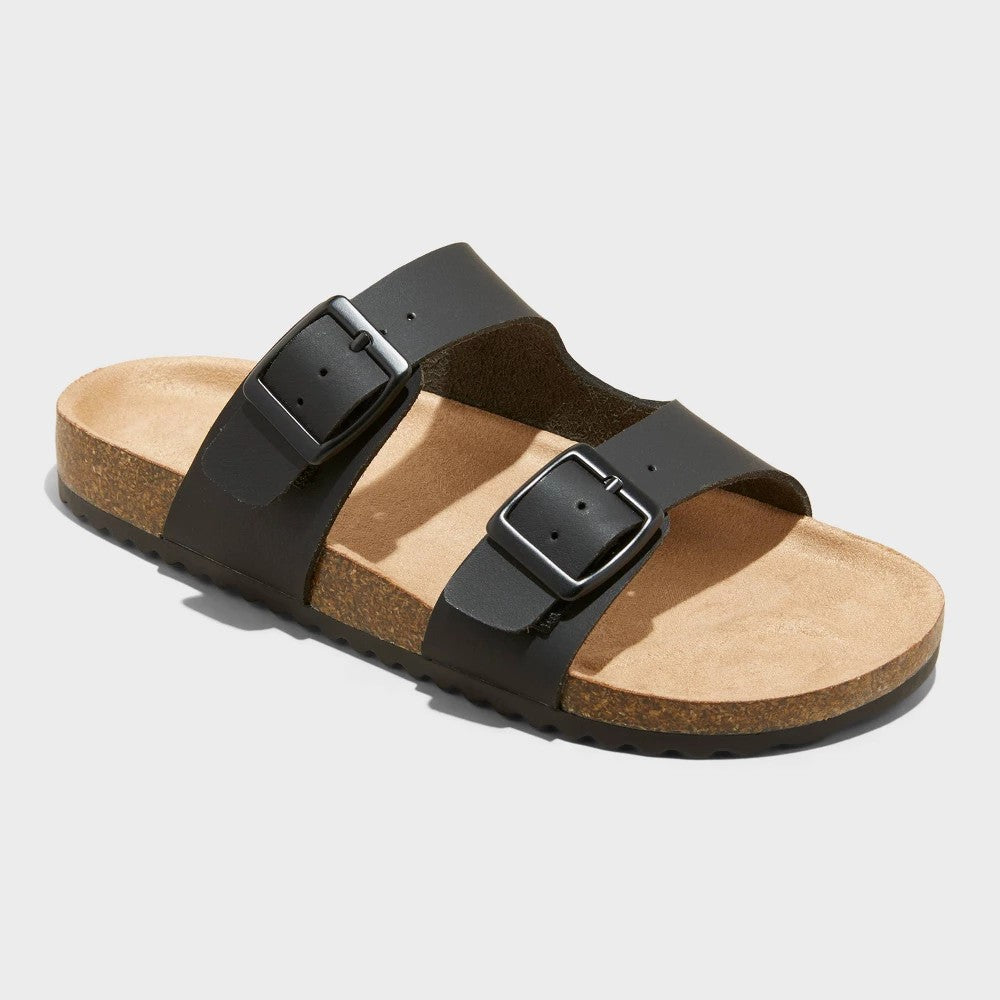 Cat & Jack Girls Drew Footbed Sandals Size 1 Black