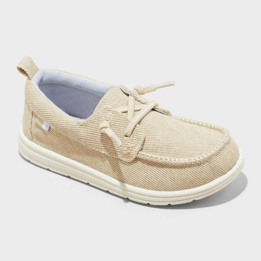 Cat & Jack boys Bobby Sneakers - Tan, Size 12T, Elastic Laces