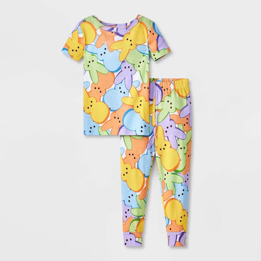 Toddler 2pc Cotton Easter Peeps Snug Fit Pajama Set - Yellow 2T