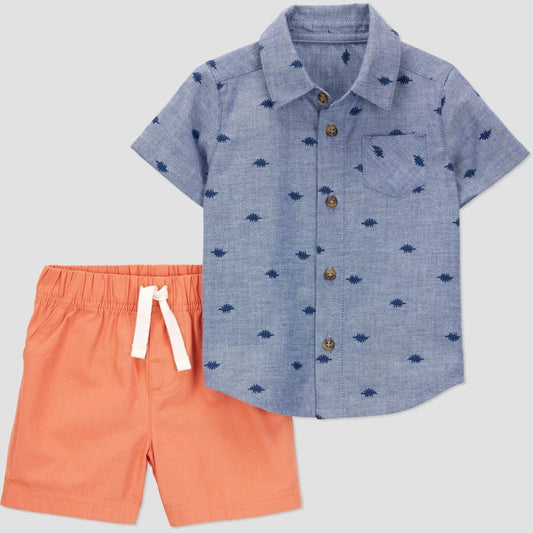 Carter's Dino Top & Bottom Set Newborn boys