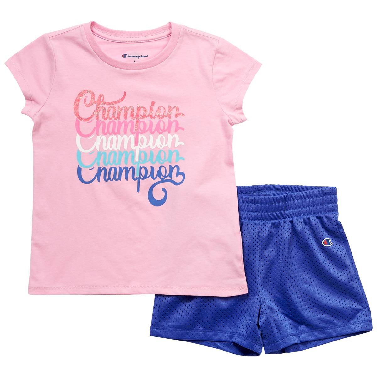 Champion Little Girls 2-Pc. Short Set Size 6 Pink