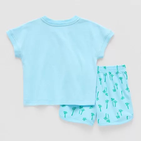 Okie Dokie Baby Boys 2-pc Short Set, 12 Months, Blue