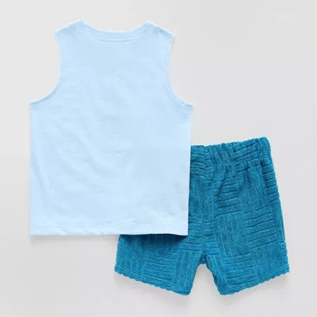 Okie Dokie Boys 2-Pc. Short Set, Size 5T, Blue
