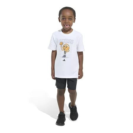 Adidas Little Boys 2-Piece Short Set, Size 6,