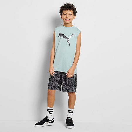 Puma Little Boys 2-Pc Short Set, Size 5, Green