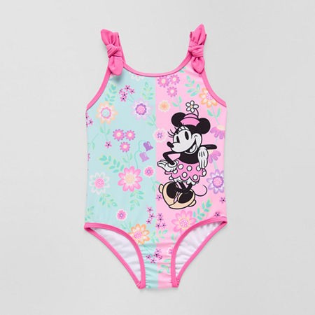 DISNEY Minnie Mouse Girls Swimsuit Size 5/6, Pink