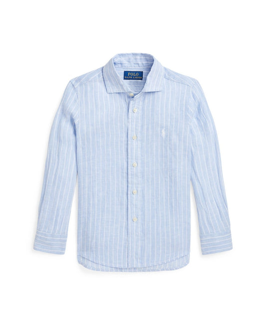 Polo Ralph Lauren Kids Striped Linen Shirt, Size 7 boys