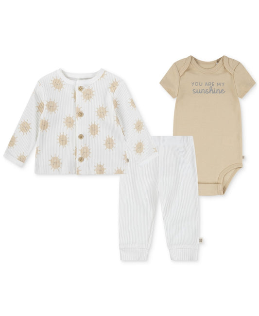 Huggies Baby 3-Piece Set, Jacket Bodysuit Pants - 18M Tan boys
