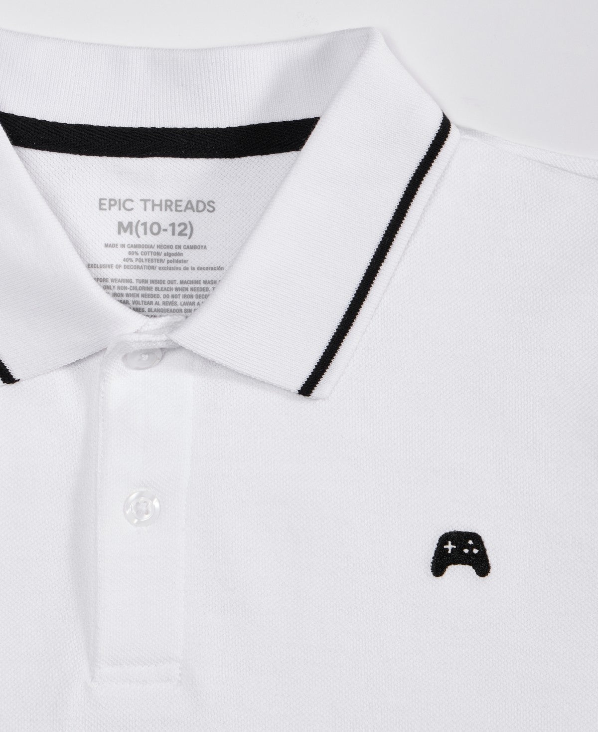 Epic Threads Boys Polo Shirt XS Bright White
