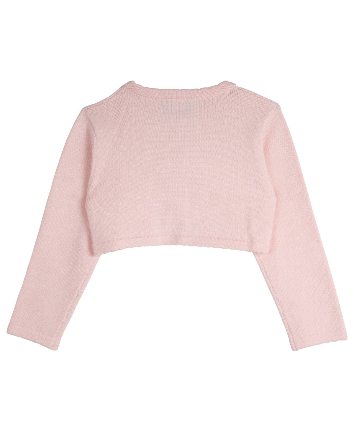 Rare Editions Imitation-Pearl Cardigan Sweater, Blush, Size 8 girl
