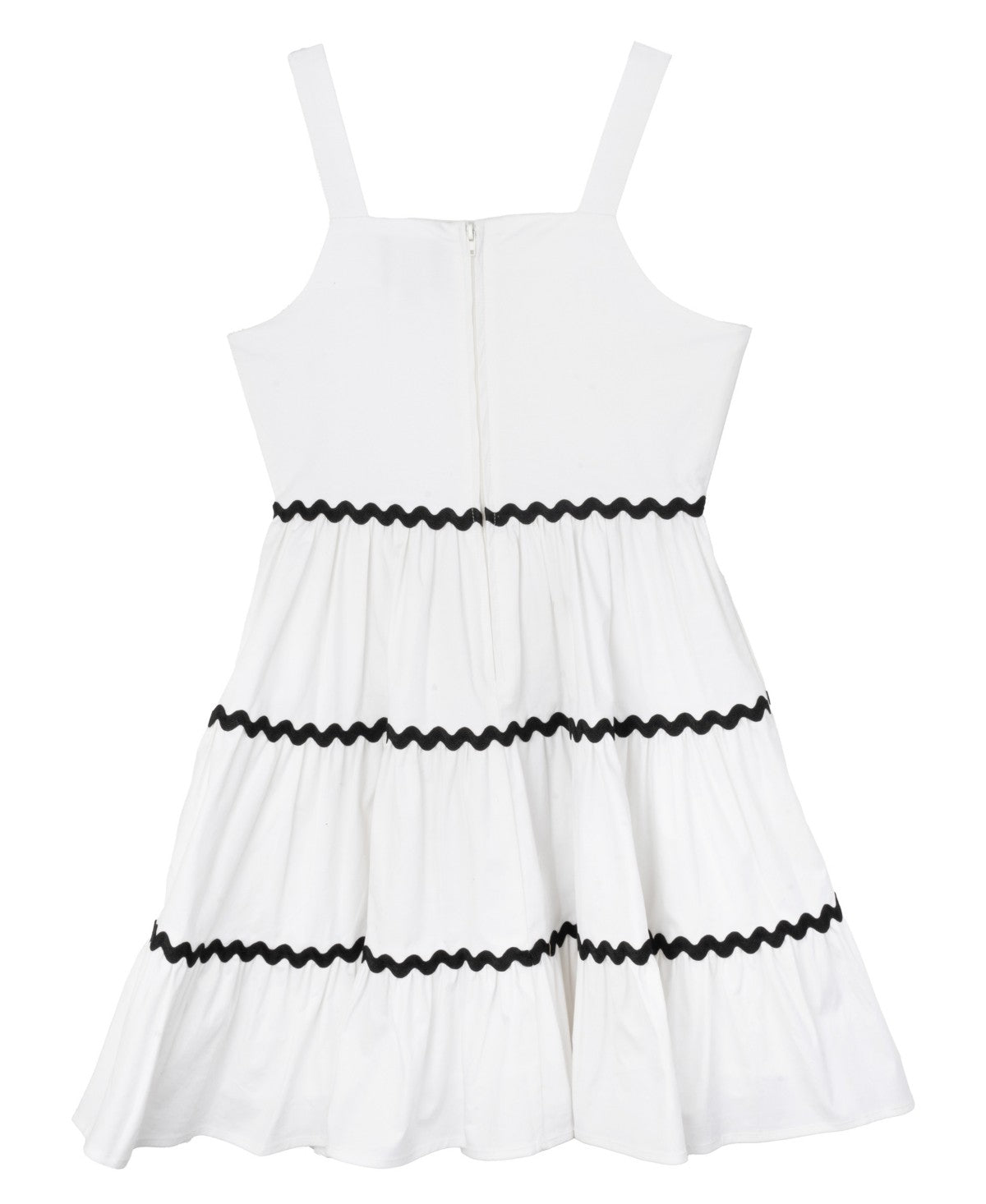 Rare Editions Ric-Rac A-Line Dress White, Size 12 girl