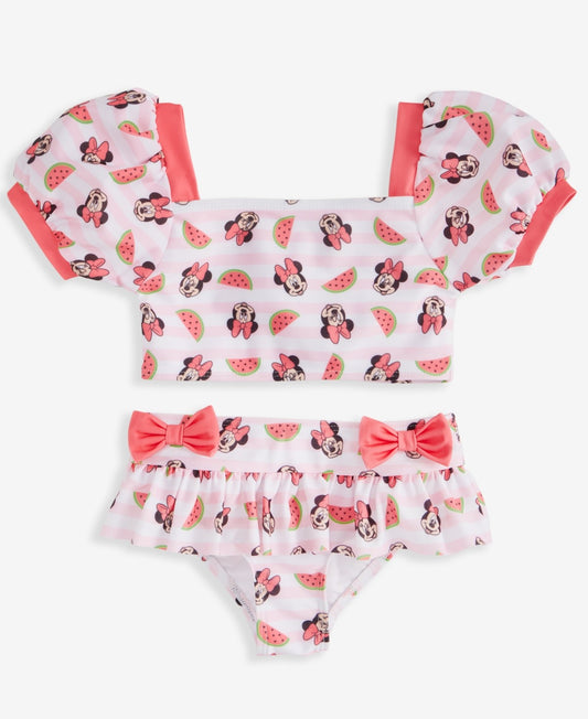 Disney Minnie Mouse Girls Two-Piece Swimsuit 2T - Pink