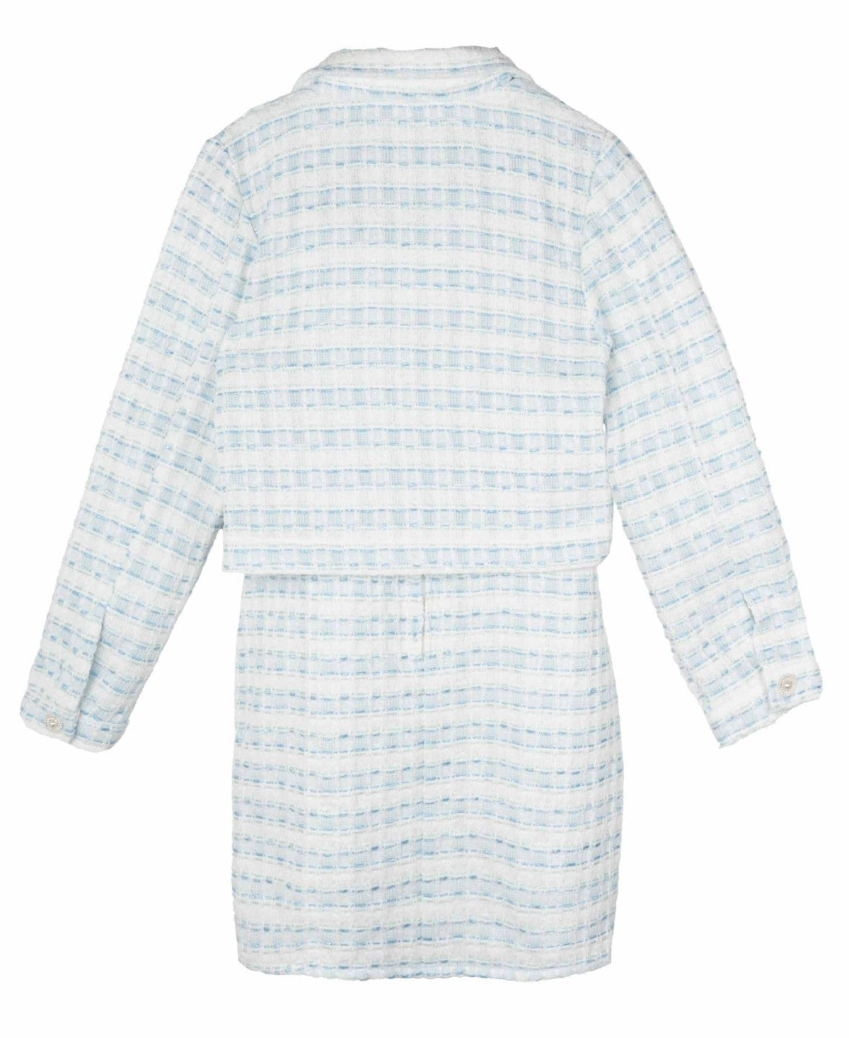 Rare Editions Tweed Dress and Jacket Set, Size 10 - Blue girl