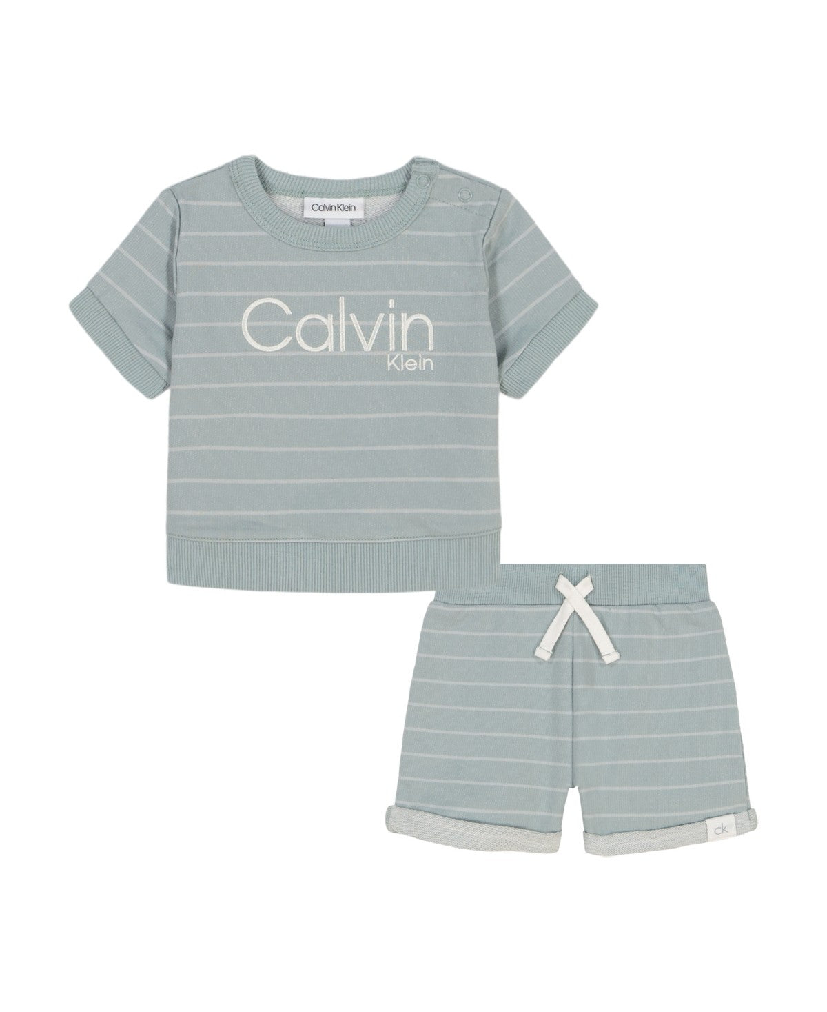 Calvin Klein Baby Boys 2-Piece Crewneck Set, 3-6M