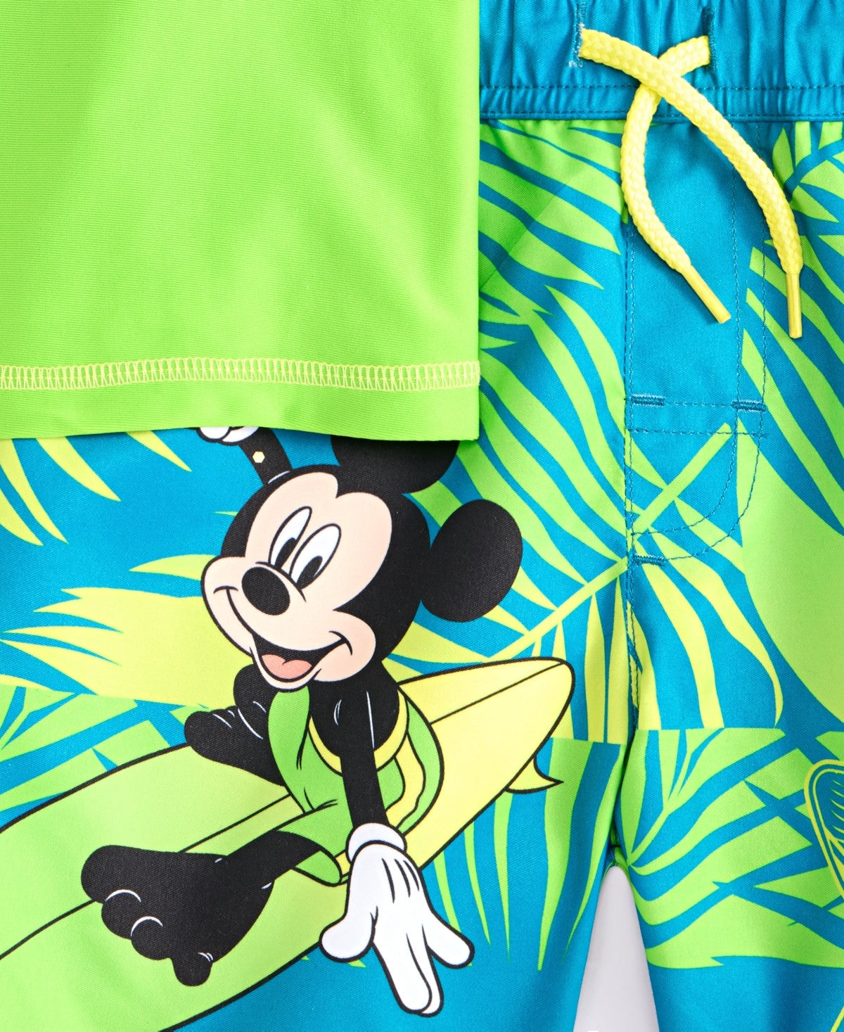 Mickey Mouse Toddler 2T Boys Rash Guard & Swim Trunks Set
