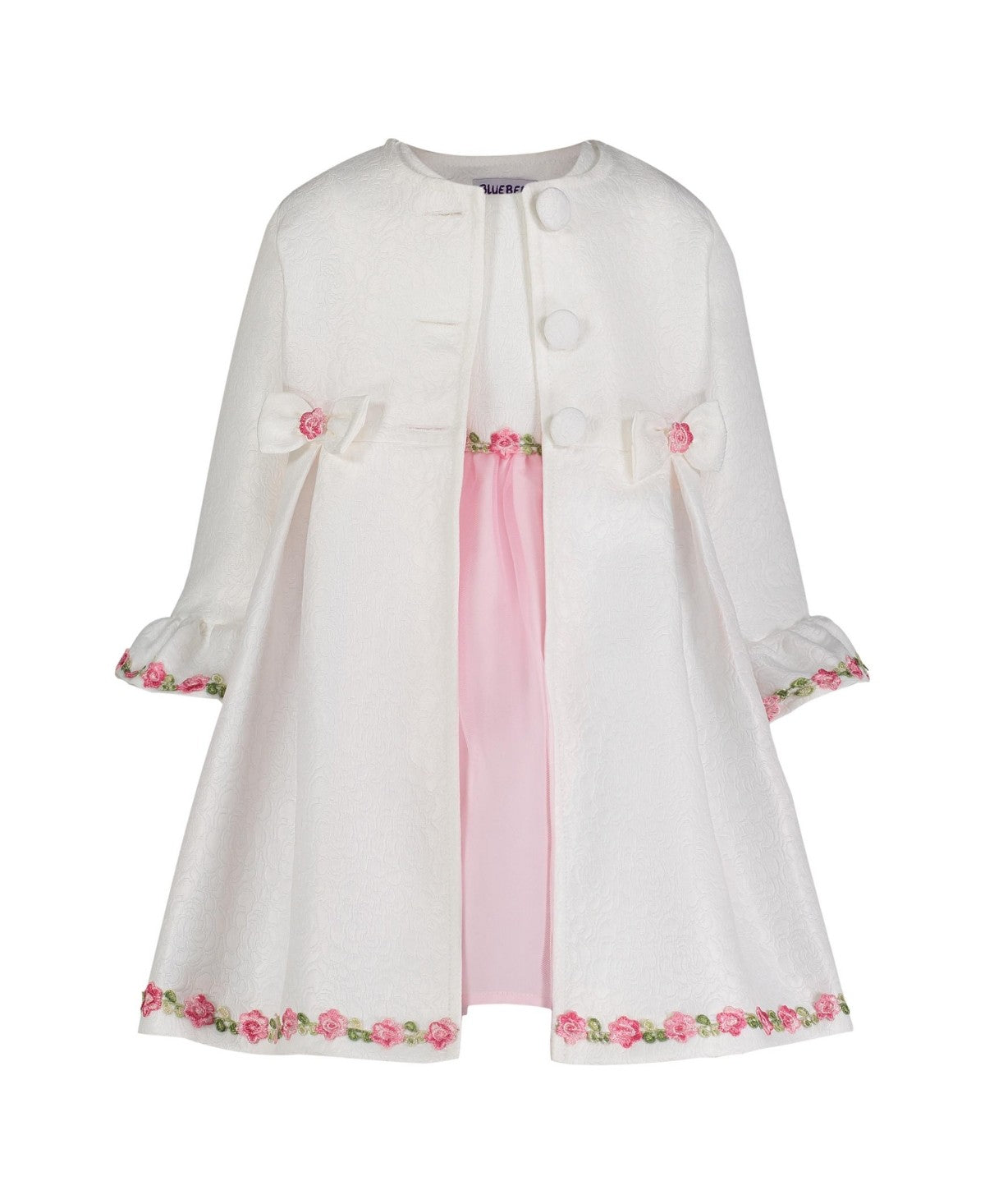 Blueberi Boulevard Baby Girls Dress and Coat Set,  Size 3-6 Months