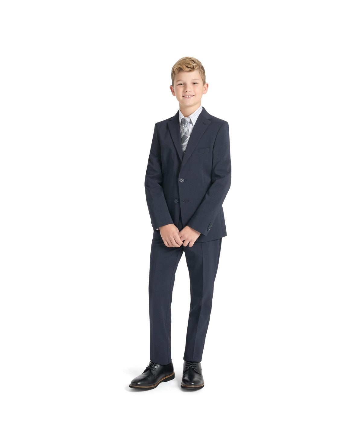 Kenneth Cole Reaction Boys' Slim Fit Suit Navy, Size 12R Set 2pc