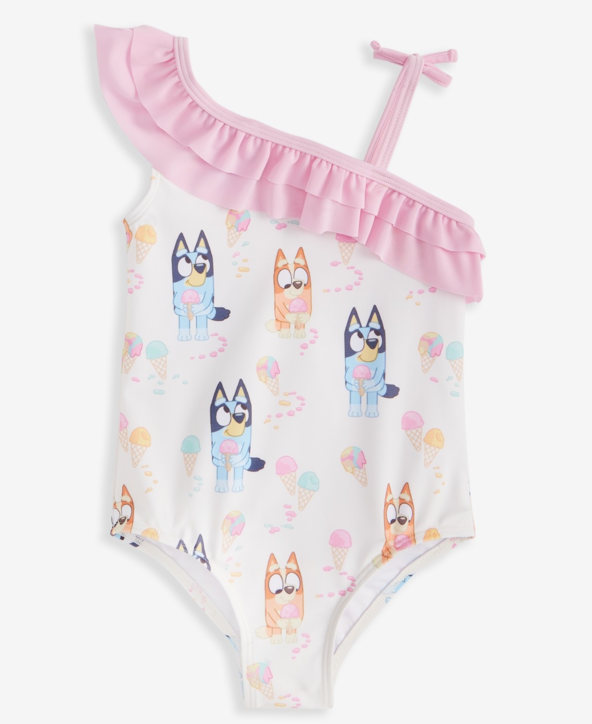 Dreamwave Bluey Girls Swimsuit 2T White pink