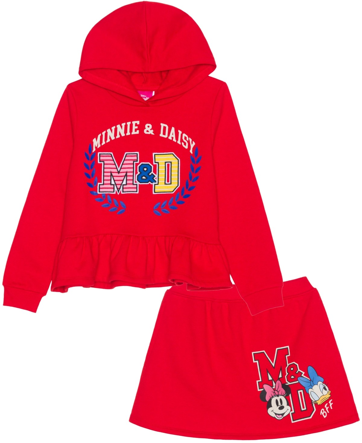 Disney Minnie & Daisy Girls' 2-Piece Set, Size 6 - Red