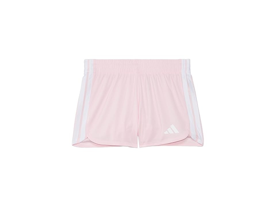 Adidas girls 3-Stripe Pacer Mesh Shorts, L Pink