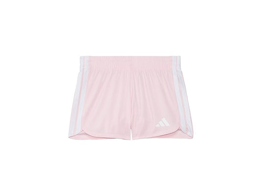 Adidas girls 3-Stripe Pacer Mesh Shorts, L Pink