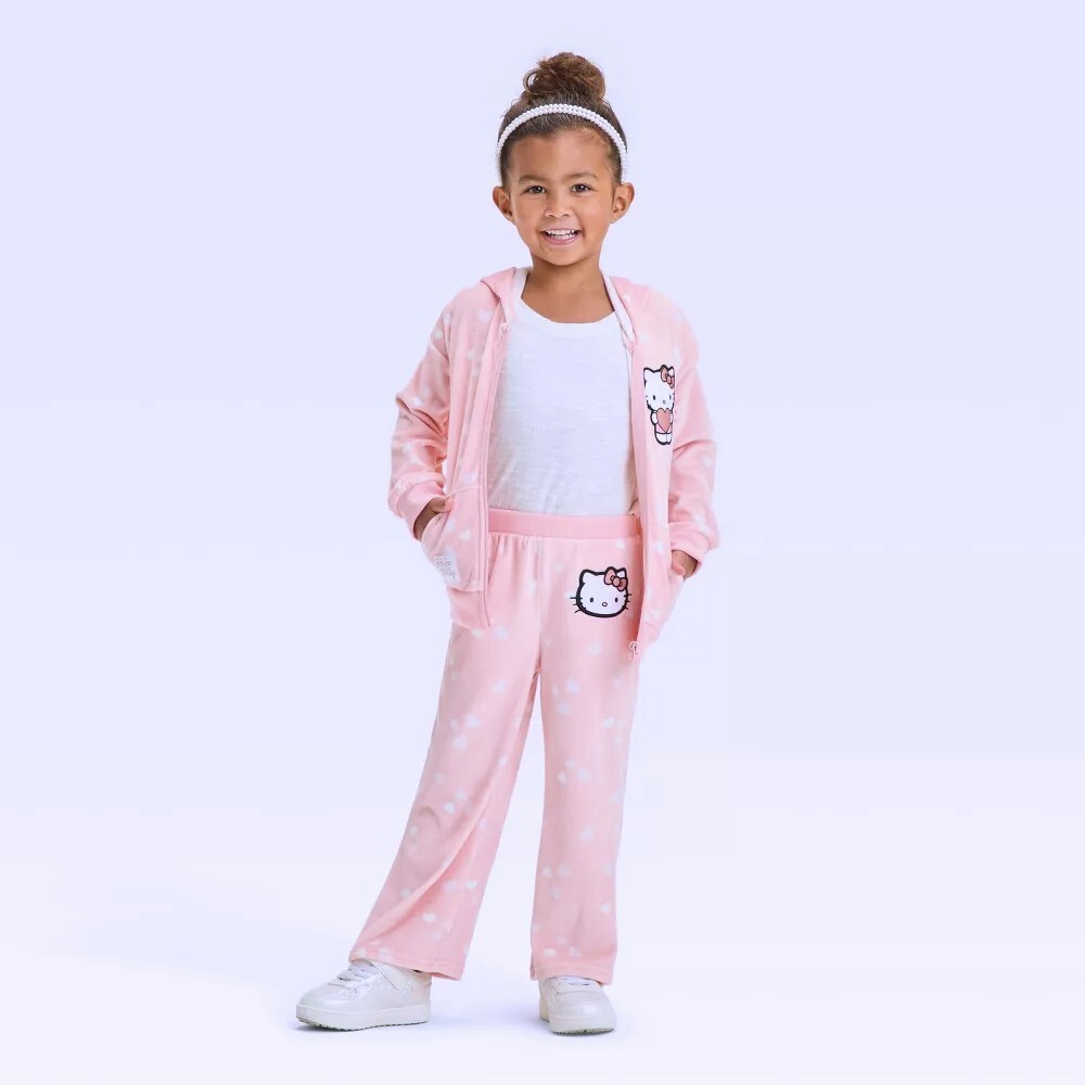 Hello Kitty  Velour Hoodie & Pants Set 2T girl