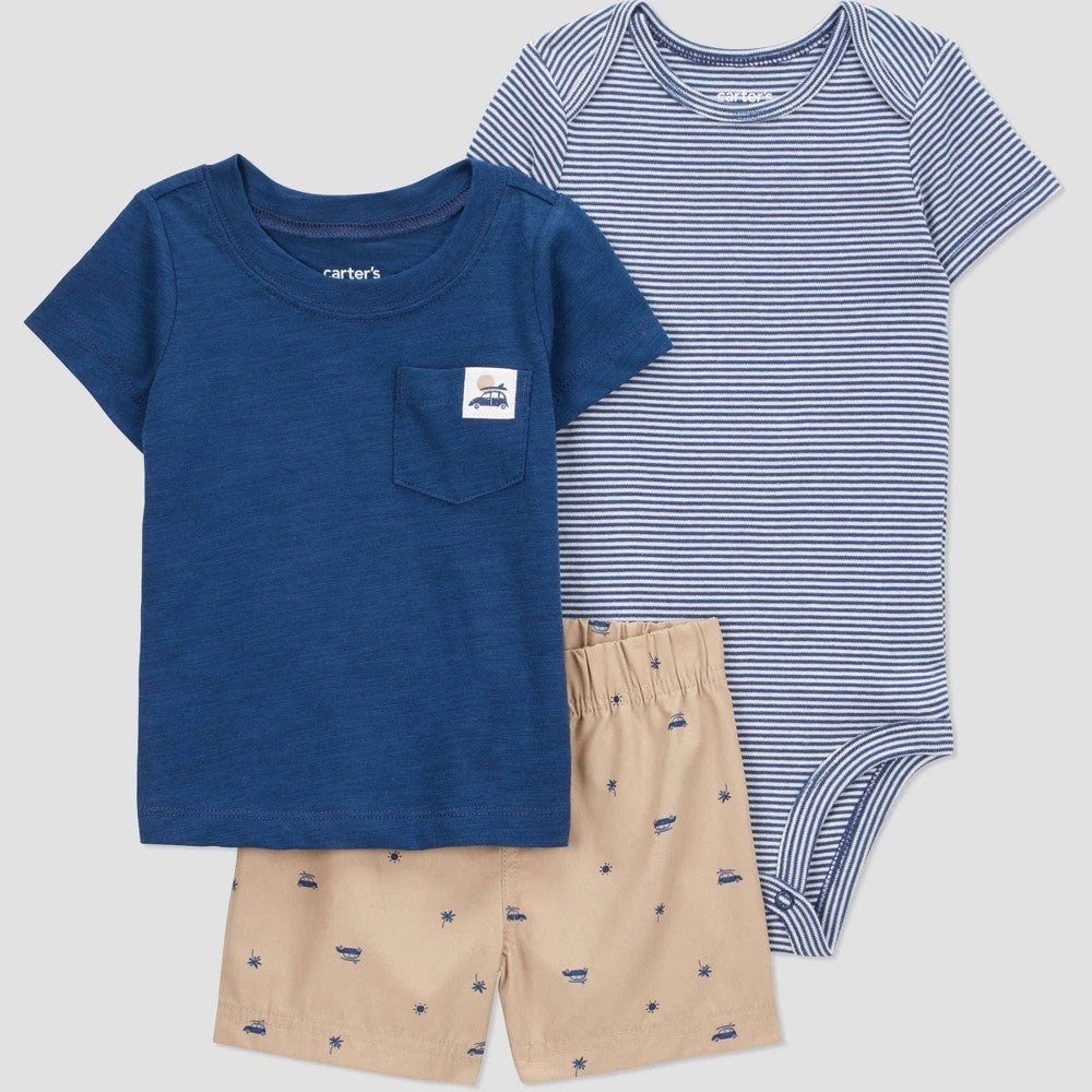 Carter's Baby Boys' 3pc Whale Bodysuit Set 9M