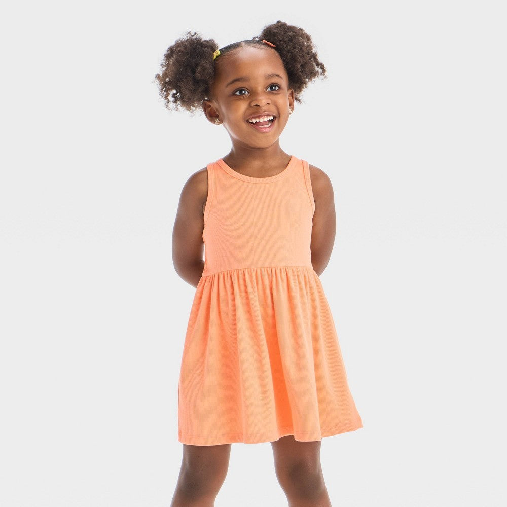 Cat & Jack™ Toddler Girls' Ribbed Tank Dress Orange