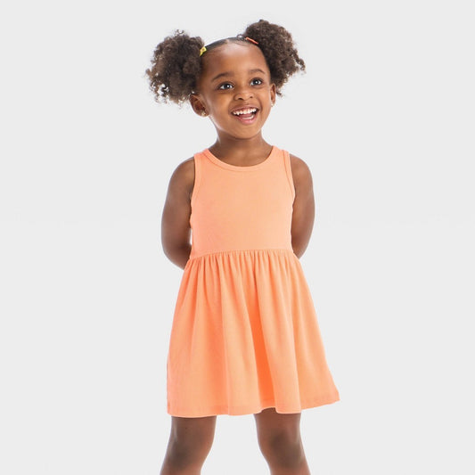 Cat & Jack™ Toddler Girls' Ribbed Tank Dress Orange