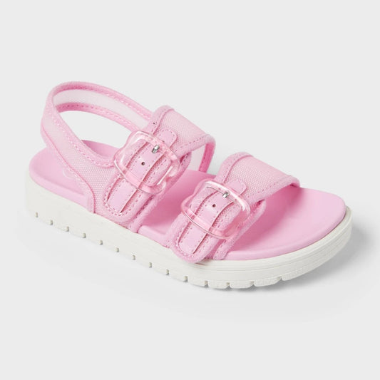 Cat & Jack Toddler Pink Mesh Sandals 7T - Adjustable Strap girl