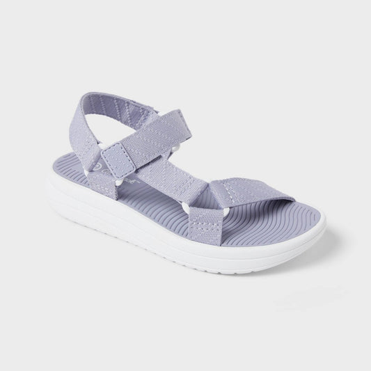 Kids' Arden Camp Sandals - Cat & Jack™ Purple 5: Ankle Strap, Open Toe, Non-Marking Sole - Girl