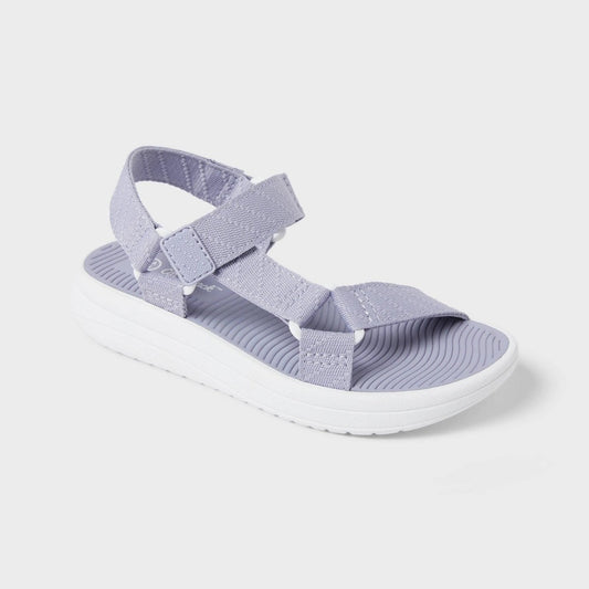 Kids' Arden Camp Sandals - Cat & Jack™ Purple 3: Open Toe, Ankle Strap, Non-Marking Sole - Girl