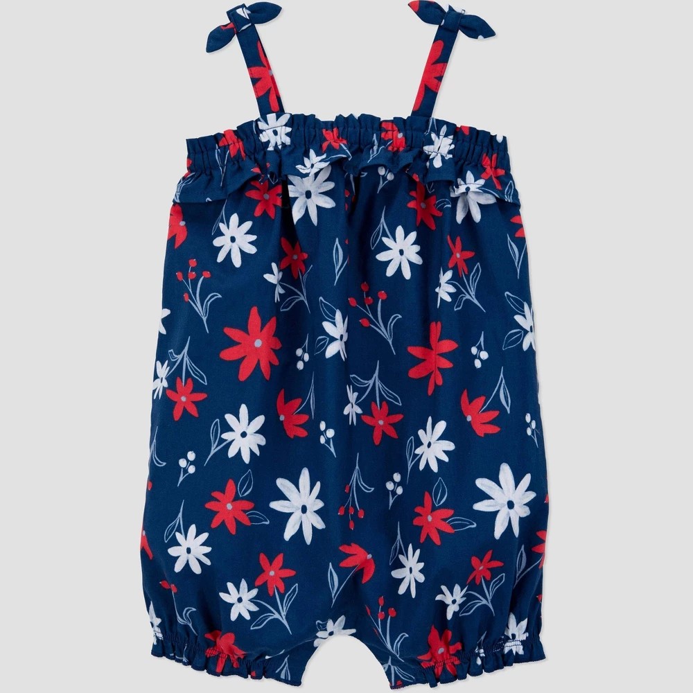 Carter's Baby Girls' Floral Romper 3M  Crotch Snap