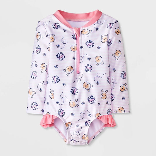 Disney Winnie the Pooh Rash Guard 9M - Pink Long Sleeve