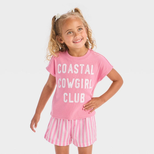Grayson Mini Toddler Girls' Coastal Cowgirl Top Pink 18M