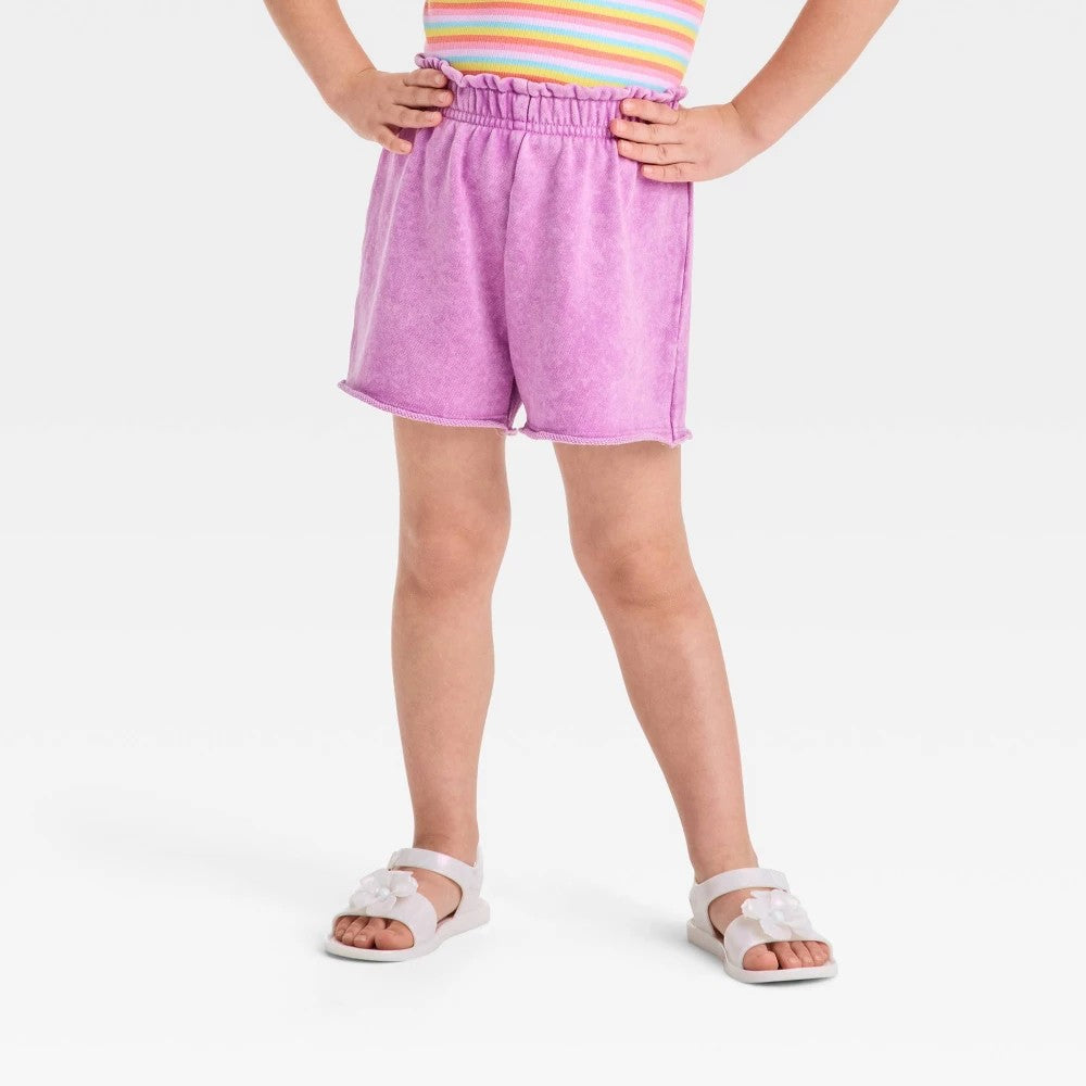 Grayson Mini Toddler Girls' French Terry Shorts - Purple 3T
